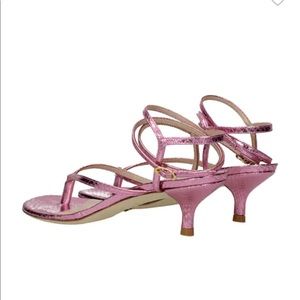 Stuart weitzman pink snake heels